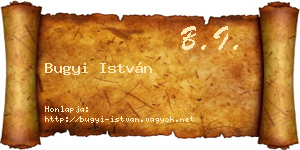 Bugyi István névjegykártya