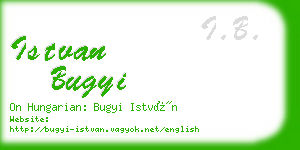 istvan bugyi business card
